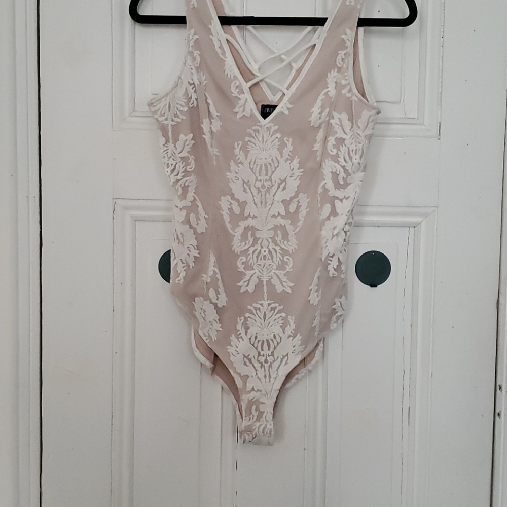 Embroidered bodysuit
